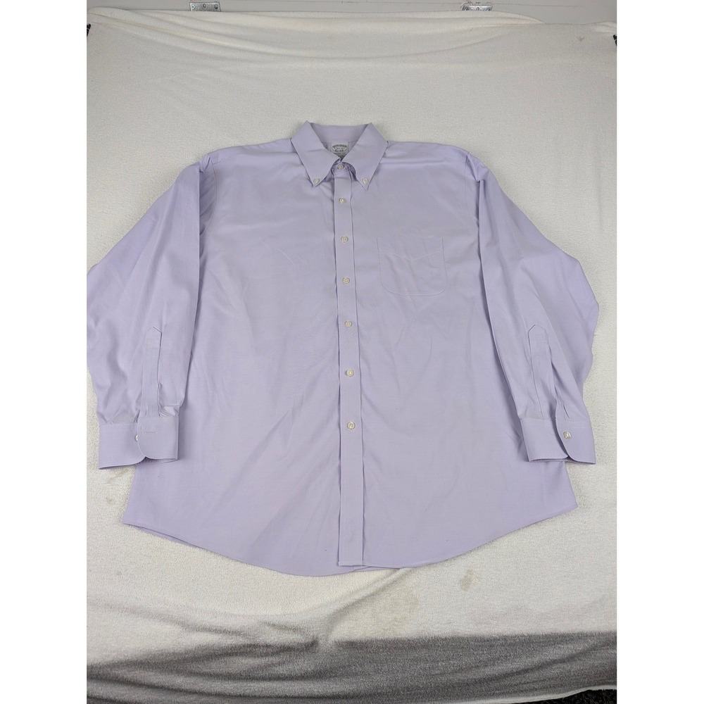 Brooks Bro Regent Fit Mens Lt Purple Button Shirt 16.5/ 33 Stretch Supima Cotton - Picture 4 of 10